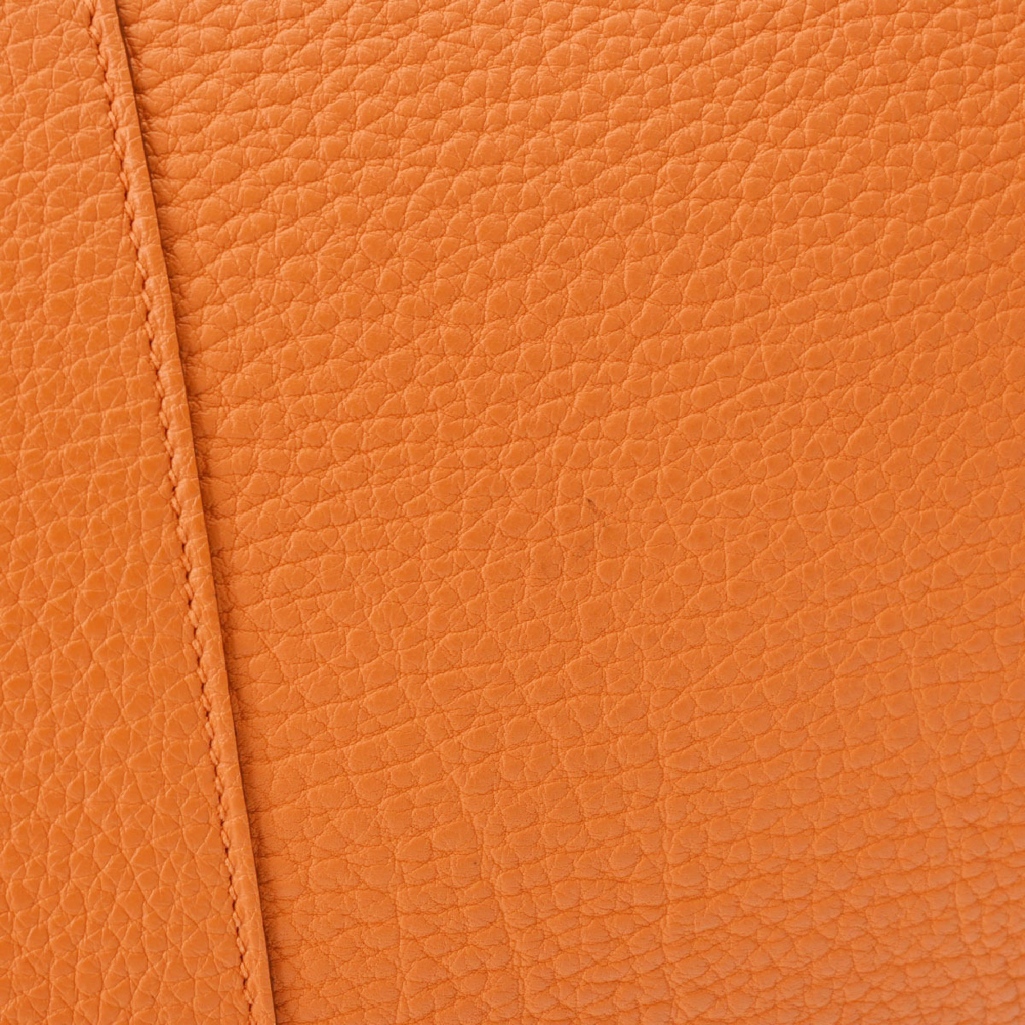 HERMES Hermes Garden PM Orange Palladium Hardware - □N Stamp (around 2010) Unisex Negonda Handbag