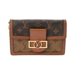 LOUIS VUITTON Louis Vuitton Monogram Reverse Portefeuille Dauphine Brown M68746 Women's Canvas Shoulder Bag