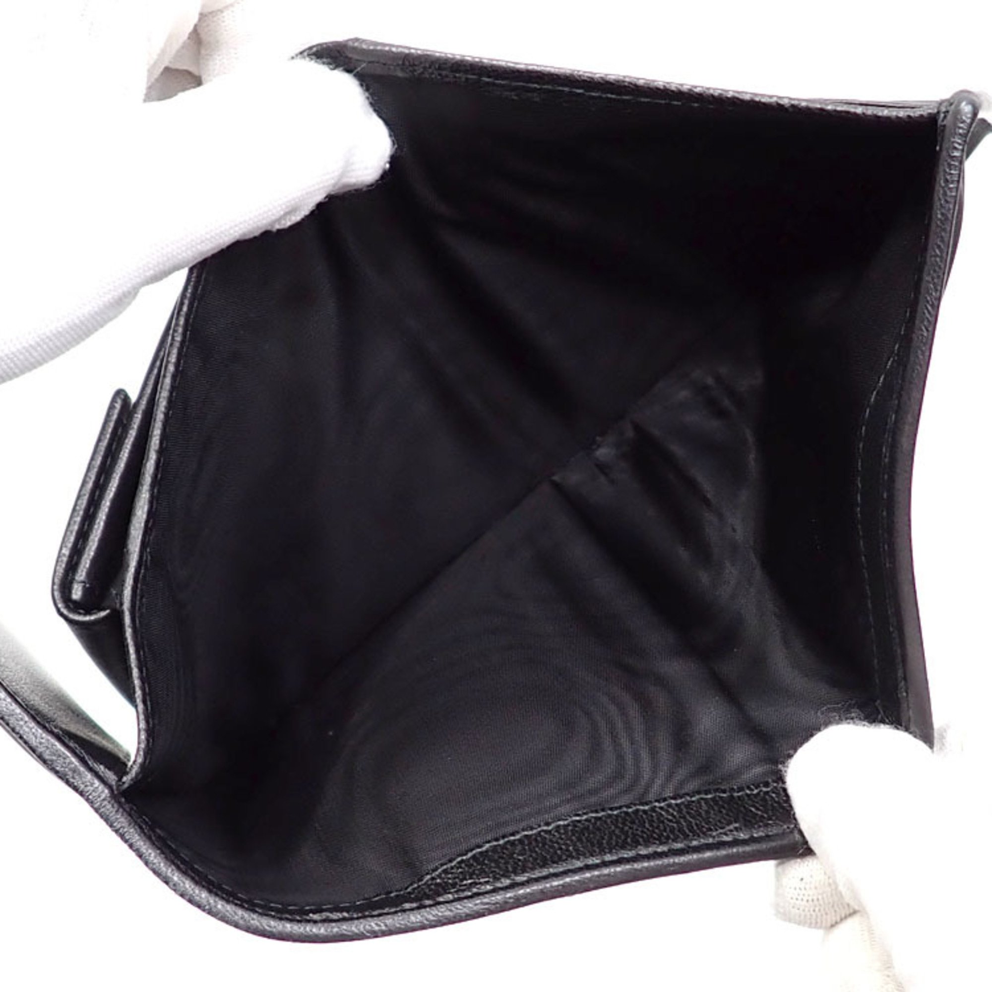 Prada Tri-fold Wallet for Women Nero Nylon Leather 1MH170 Ribbon Black A6047141