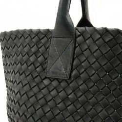 BOTTEGA VENETA Intrecciato Cabas PM Tote Bag Shoulder Leather Black Limited to 250 pieces 141498