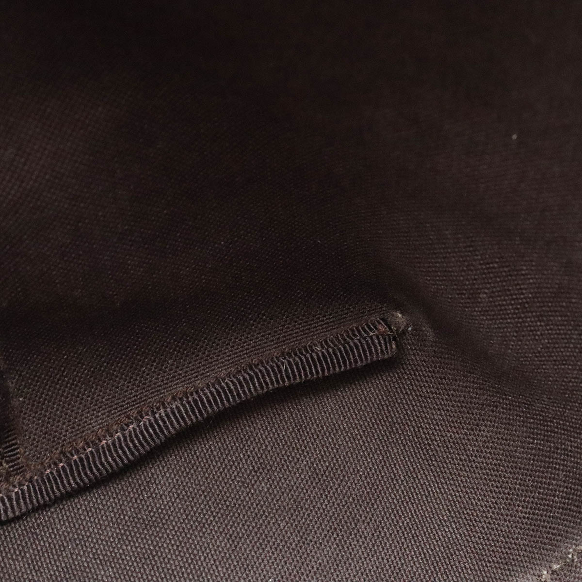 GUCCI GG Supreme Tote Bag Shoulder PVC Leather Dark Brown 197953