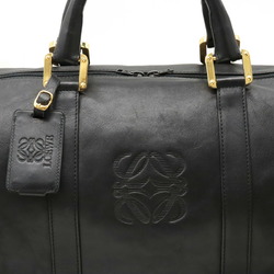 LOEWE Amazona 50 Anagram Boston Bag Travel Shoulder Leather Black
