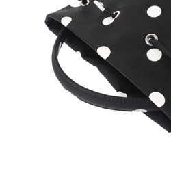 BALENCIAGA Wheel XS Drawling Dot Black/White 656682 Women's Nylon Shoulder Bag