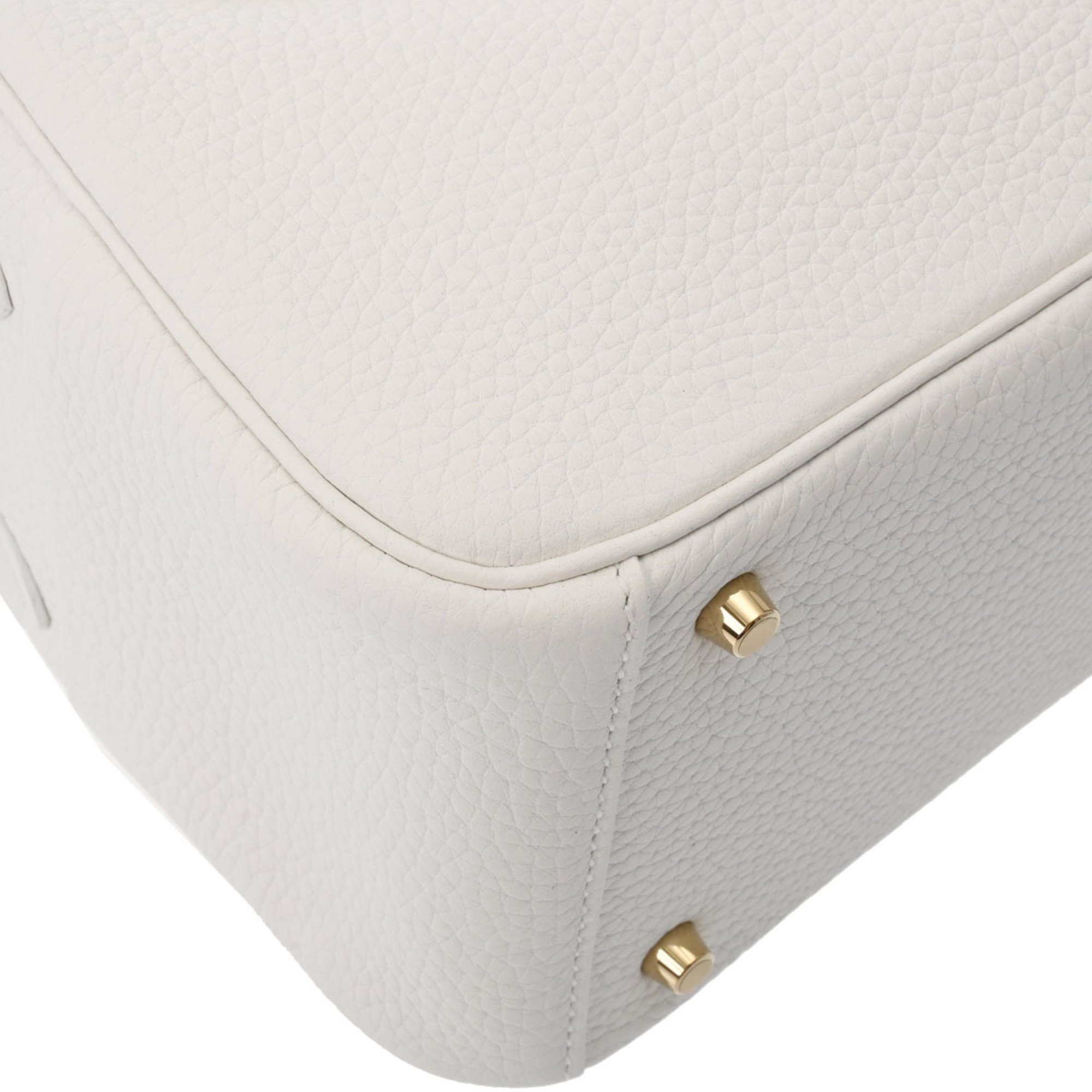 HERMES Lindy New White - B stamp (around 2023) Women's Taurillon Clemence shoulder bag