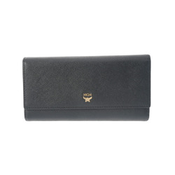 MCM 3-fold long wallet black GP hardware - unisex leather