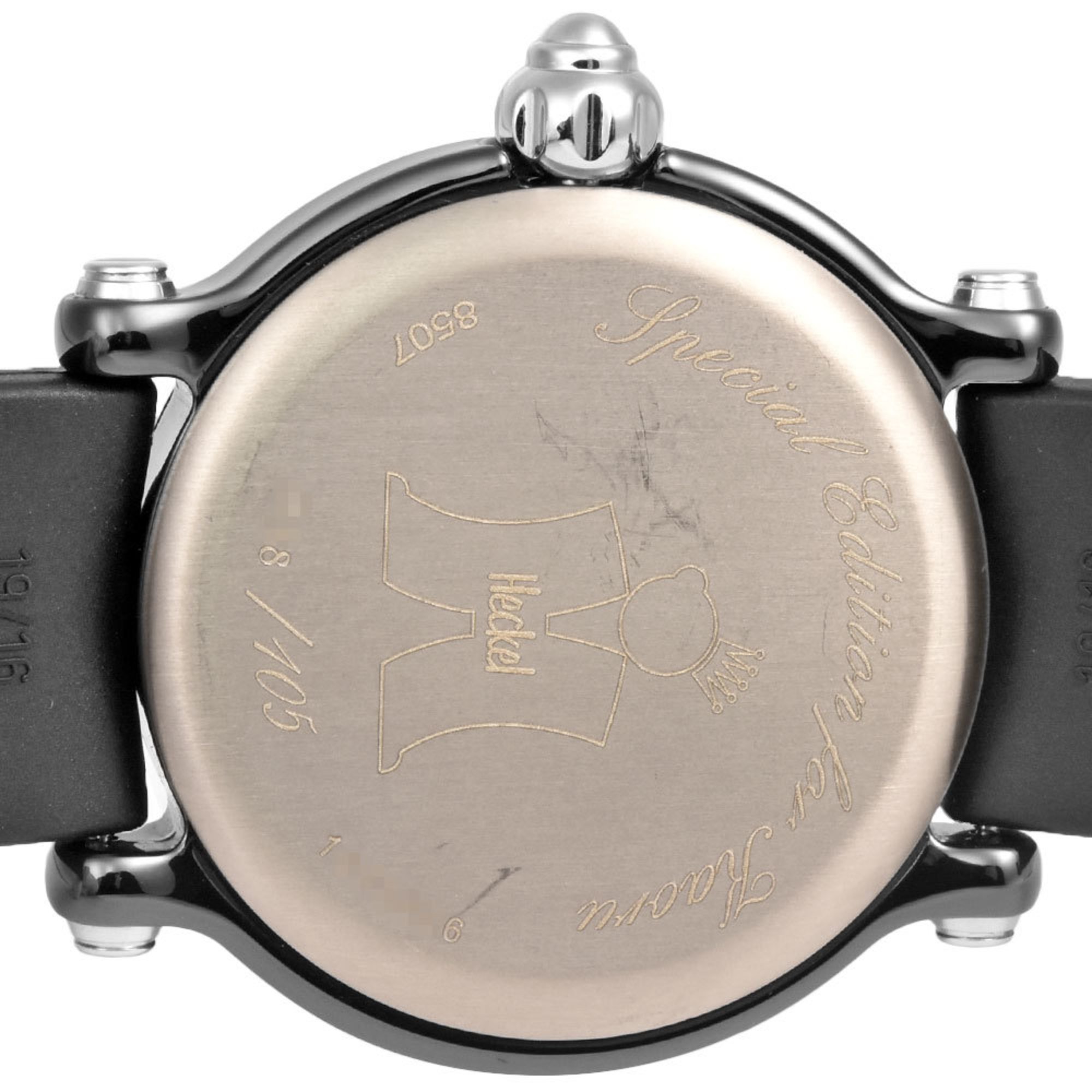 Chopard 8507 Heckel Limited 105 Happy Sport 3P Diamond Watch Quartz Black Dial Men's ITTW8ITKE8R2