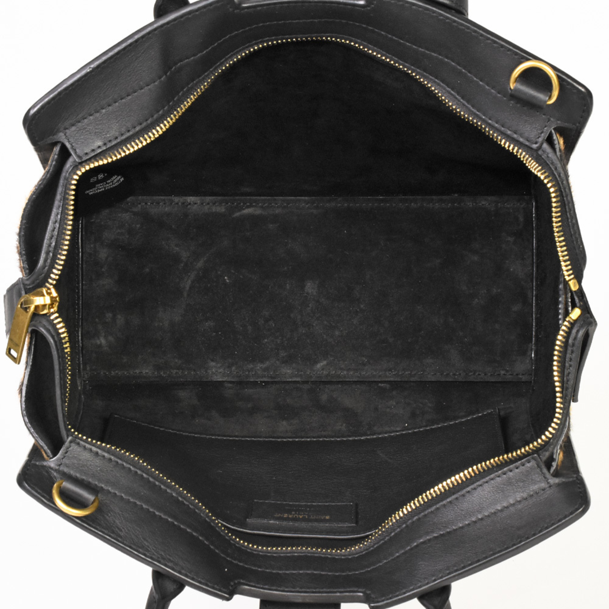 Saint Laurent Downtown Cabas Shoulder Strap Handbag Leather Pony 436834 Black ITLD3ZFV3ADK