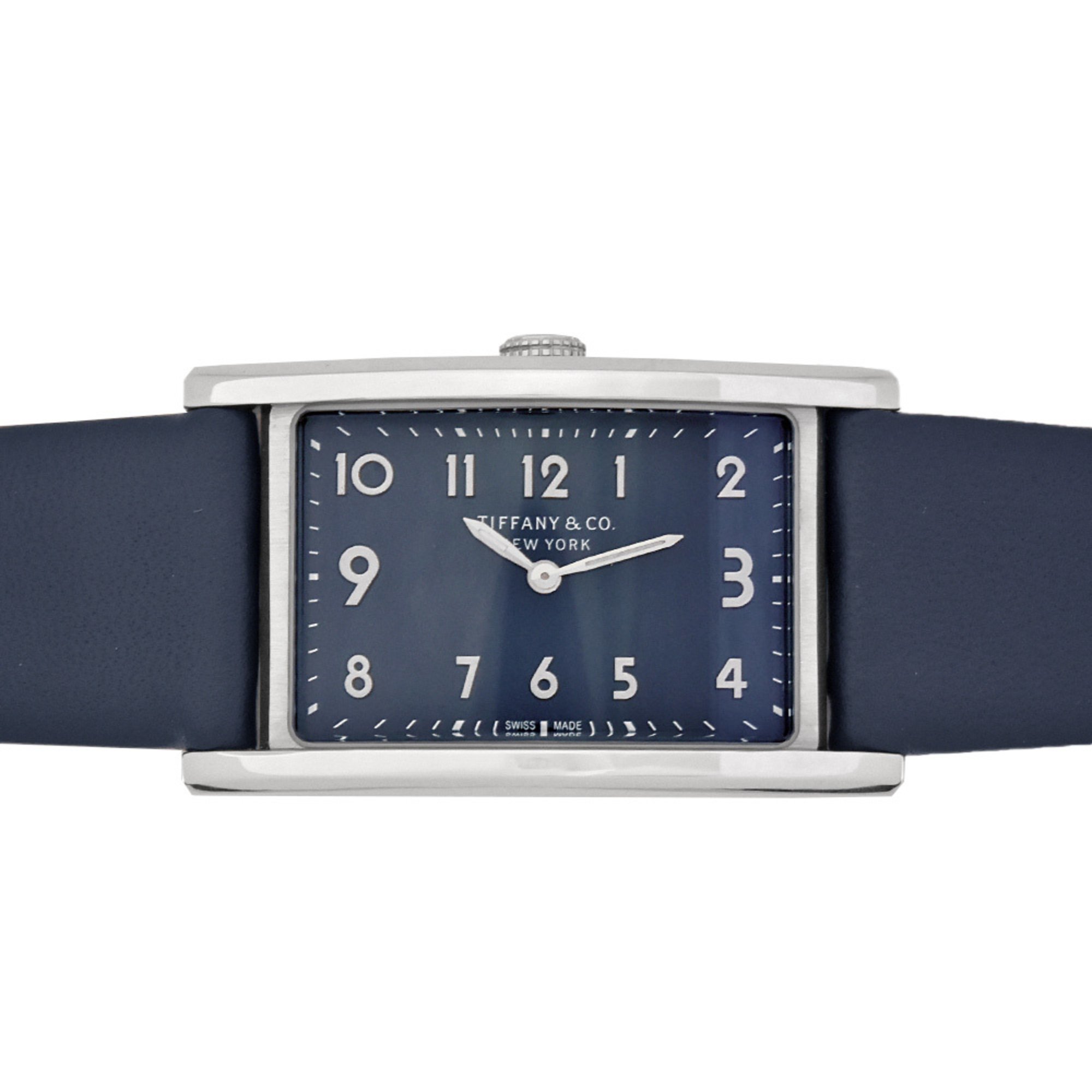 Tiffany & Co. East West 2-Hand Quartz Watch, Navy Dial, Double Wrap Strap, Women's ITAW2C7WJUYZ