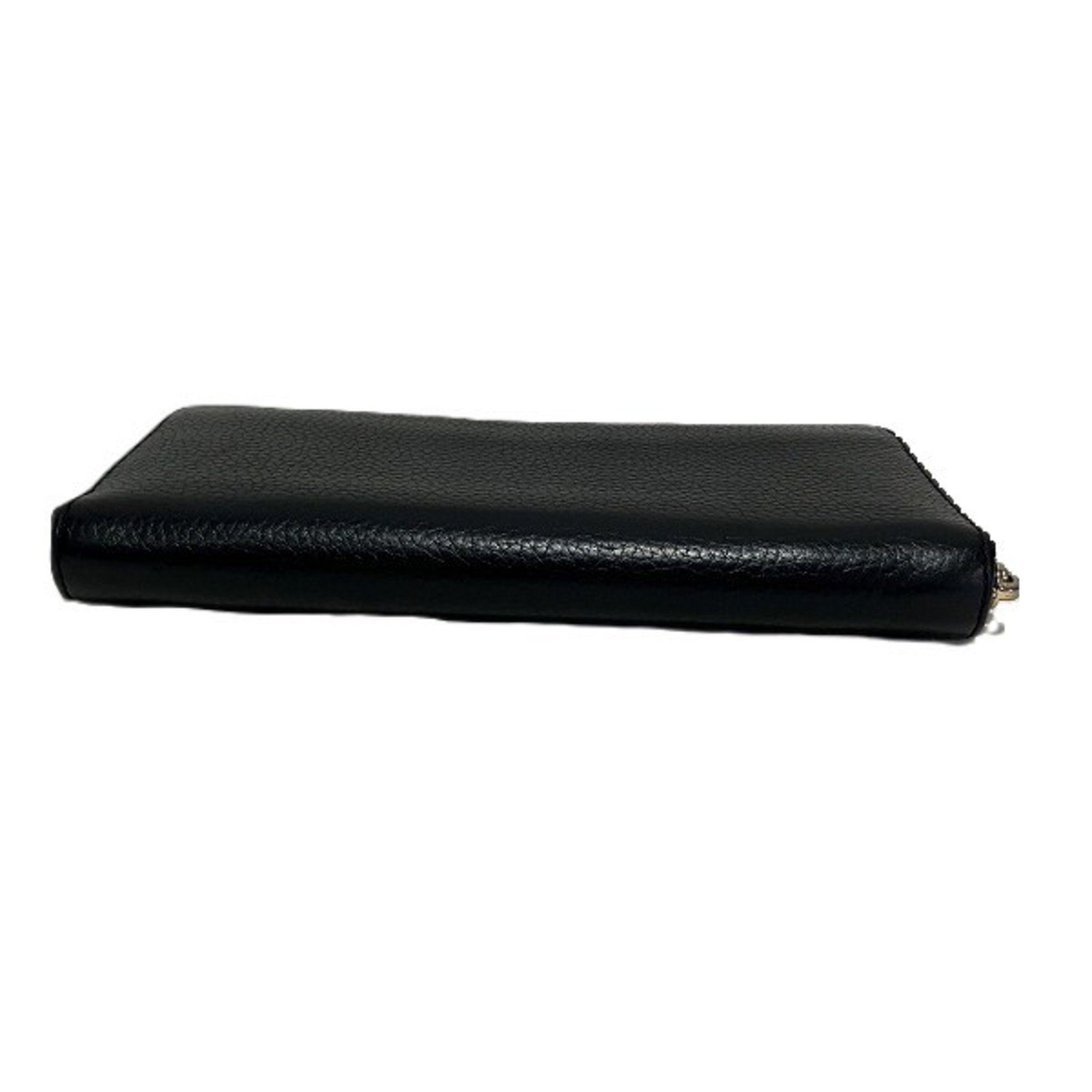 Michael Kors Round Black Leather Long Wallet for Women