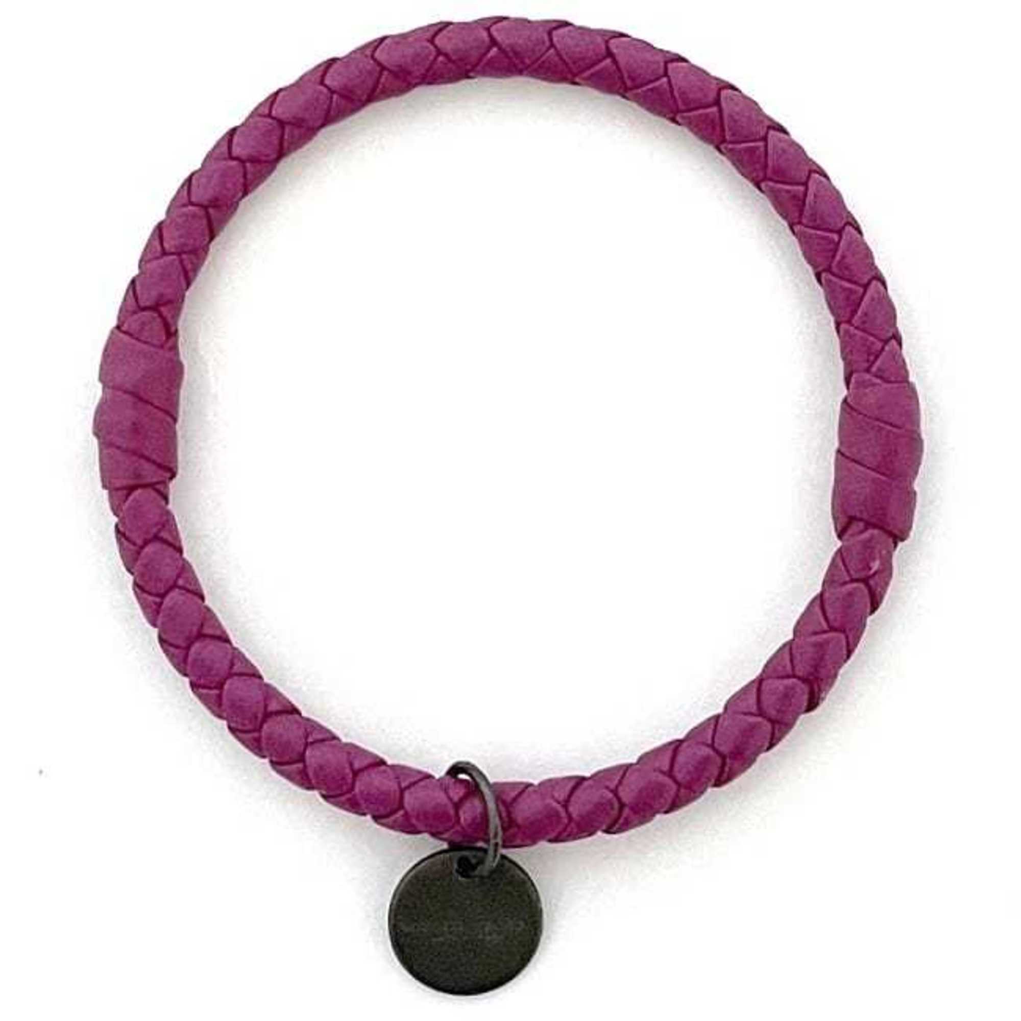 Bottega Veneta Bangle Purple Intrecciato ec-19879 Leather BOTTEGA VENETA Bracelet Women's