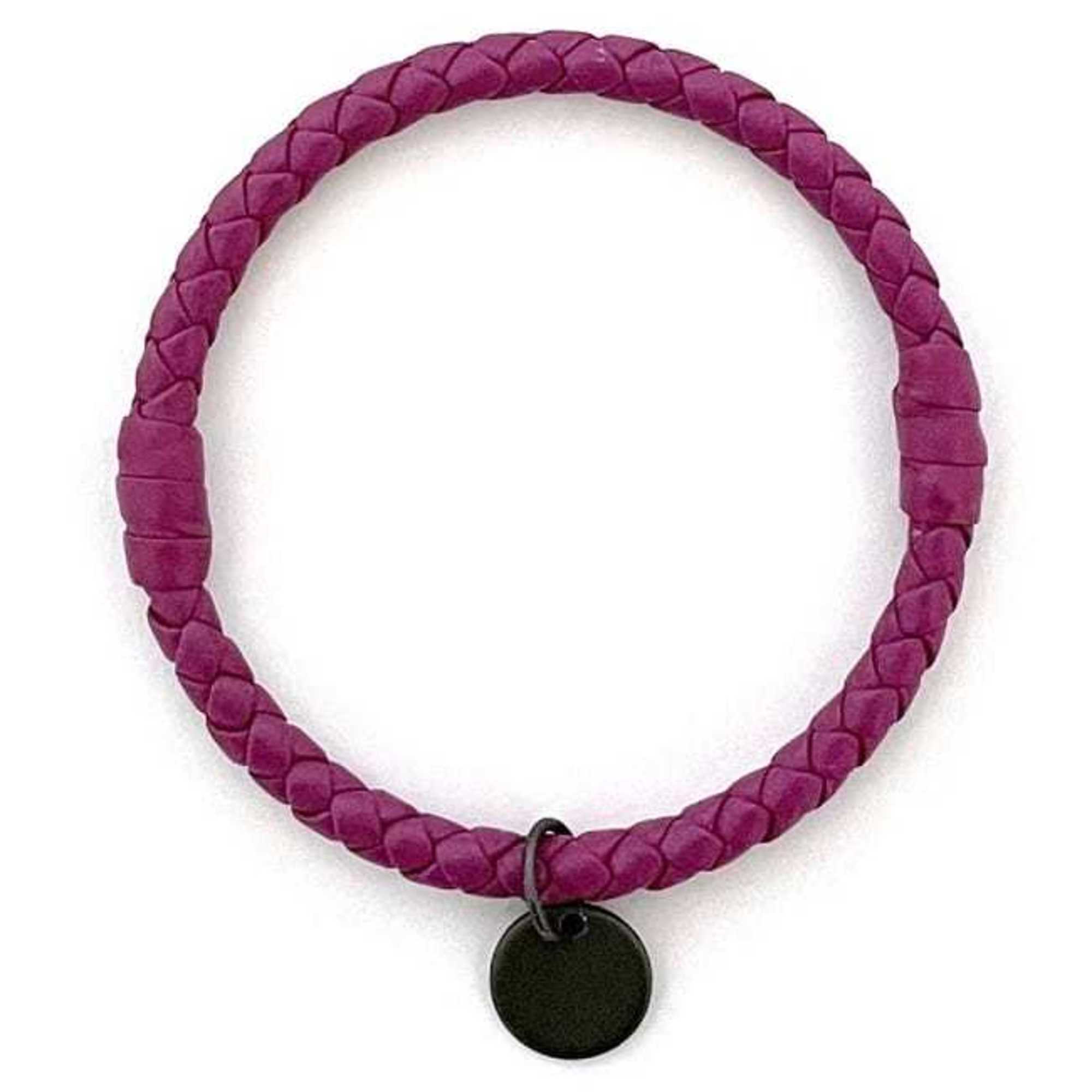 Bottega Veneta Bangle Purple Intrecciato ec-19879 Leather BOTTEGA VENETA Bracelet Women's