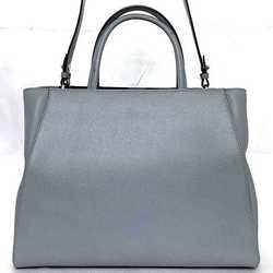 Fendi 2way bag Toujours Blue Grey 8BH250 f-19926 Tote Leather FENDI A4 Women's