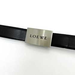 LOEWE Waist Belt Black ec-19894 Leather Buckle Retro