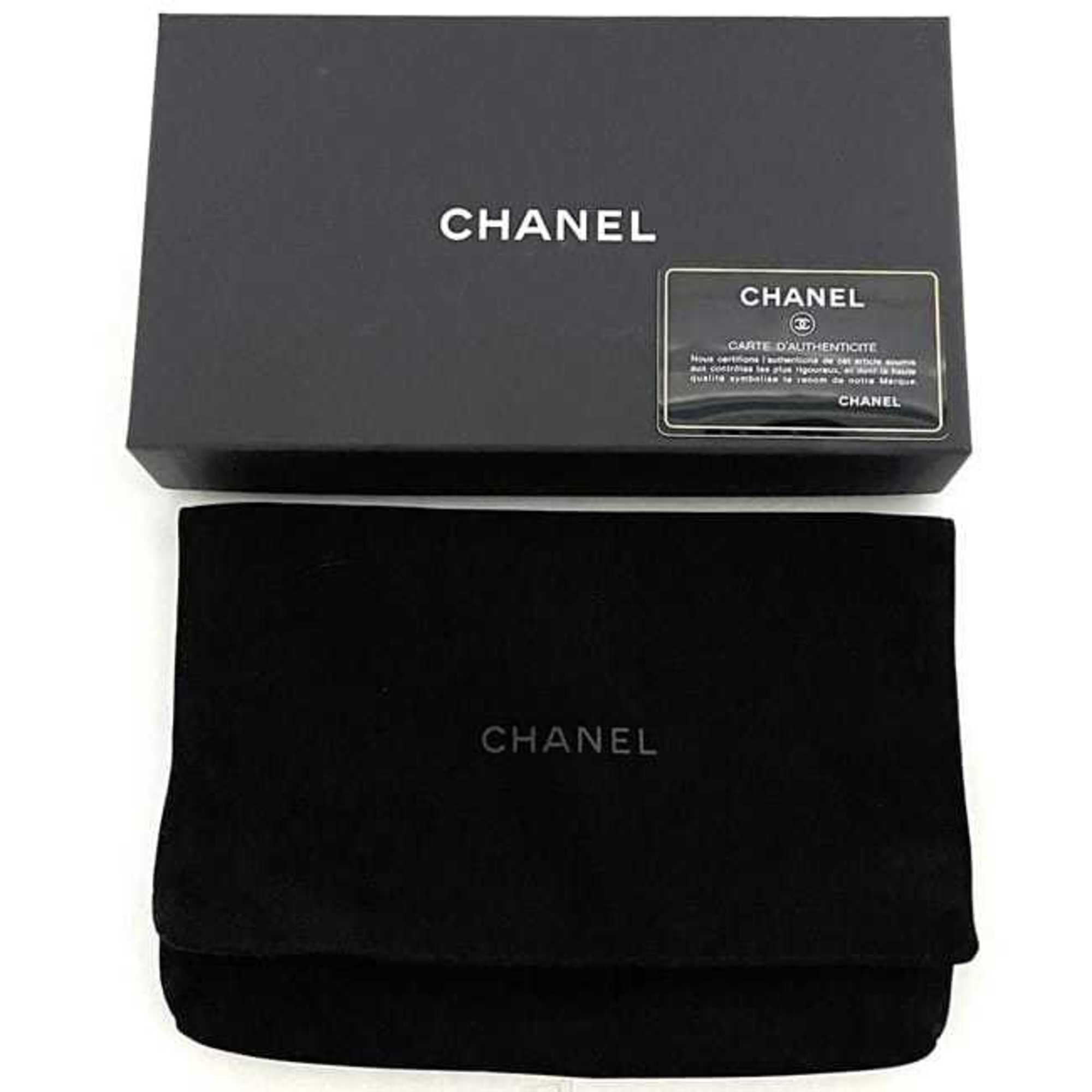 Chanel Round Long Wallet Black Coco Mark f-20031 Metallic Lambskin 20243282 CHANEL 20 Series