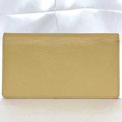 Chanel Bi-fold Long Wallet Beige Coco Mark ec-19924 6 Series Leather Soft Caviar Skin 6621702 CHANEL Button Women's