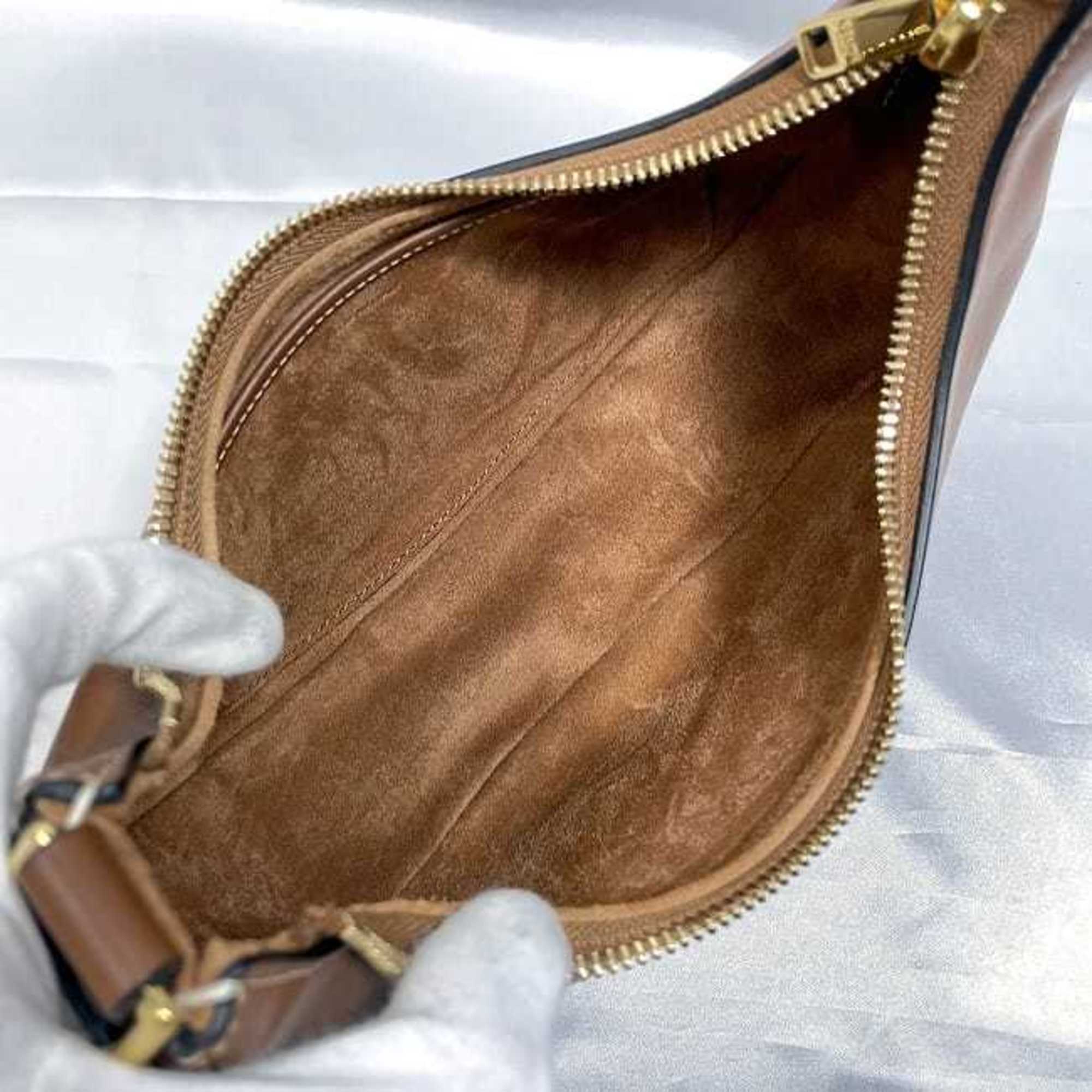 CELINE Medium Ava Strap Bag Brown 19692 f-19943 Hobo Leather Women's