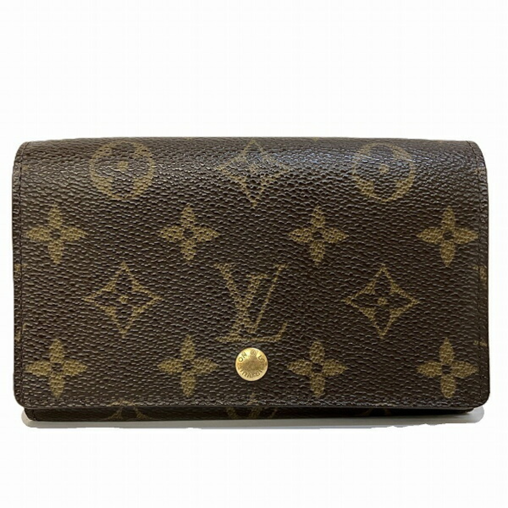 Louis Vuitton Monogram Porte Monnaie Tresor M61730 Bi-fold Wallet for Men and Women