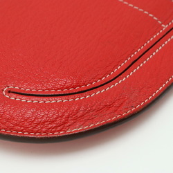 HERMES In the Loop To Go GM Smartphone Case Mobile Pouch Neck Strap Chevre Rouge de Coeur Red D Engraved