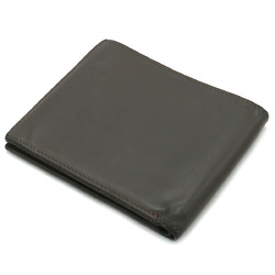 HERMES Citizen Twill Compact Bi-fold Wallet Swift Leather Silk Dark Greige T Stamp