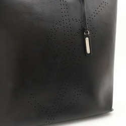 SAINT LAURENT PARIS YSL Yves Saint Laurent Tote Bag Punched Leather Black 396906