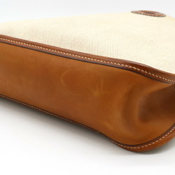 HERMES Hermes Vespa PM Shoulder Bag Toile H Leather Natural Brown A Stamp