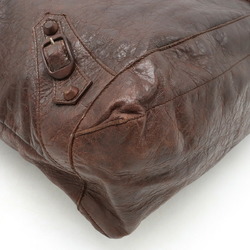 BALENCIAGA The Day Shoulder Bag Leather Brown 221506
