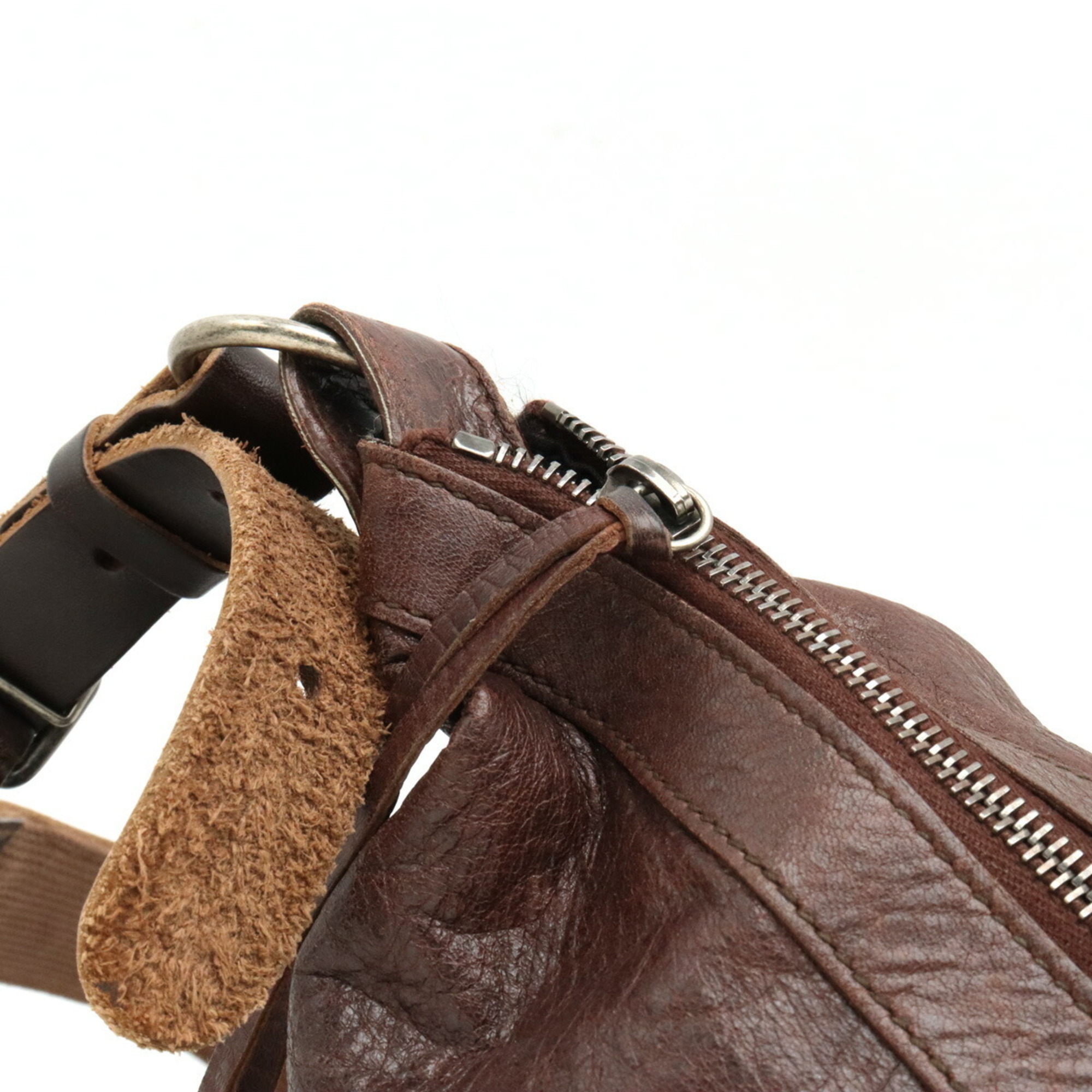 BALENCIAGA The Day Shoulder Bag Leather Brown 221506