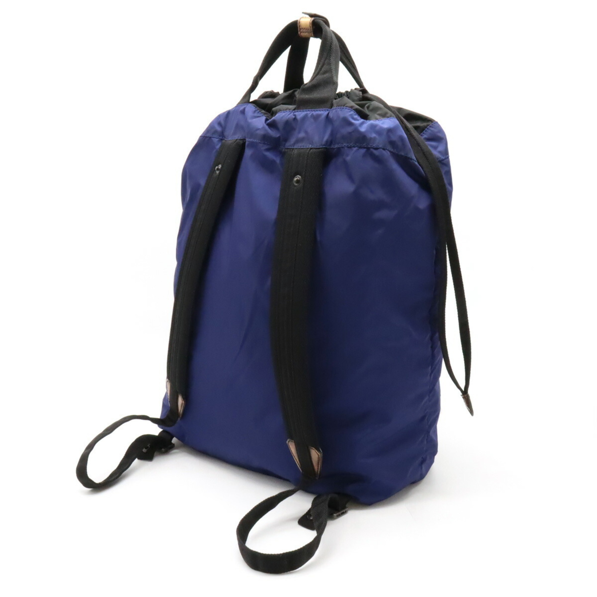 Berluti Backpack Nylon Leather Navy Blue Black Grey