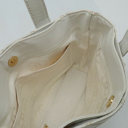 CHANEL Wild Stitch Coco Mark Tote Bag Handbag Leather White A18126