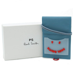 Paul Smith PS by Happy Face Neck Pouch Polyester Light Blue M2A 6822