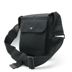 dunhill shoulder bag nylon leather black