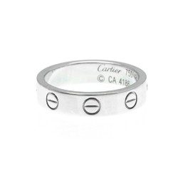 Cartier Love Mini Love Ring White Gold (18K) Fashion Diamond Band Ring Silver