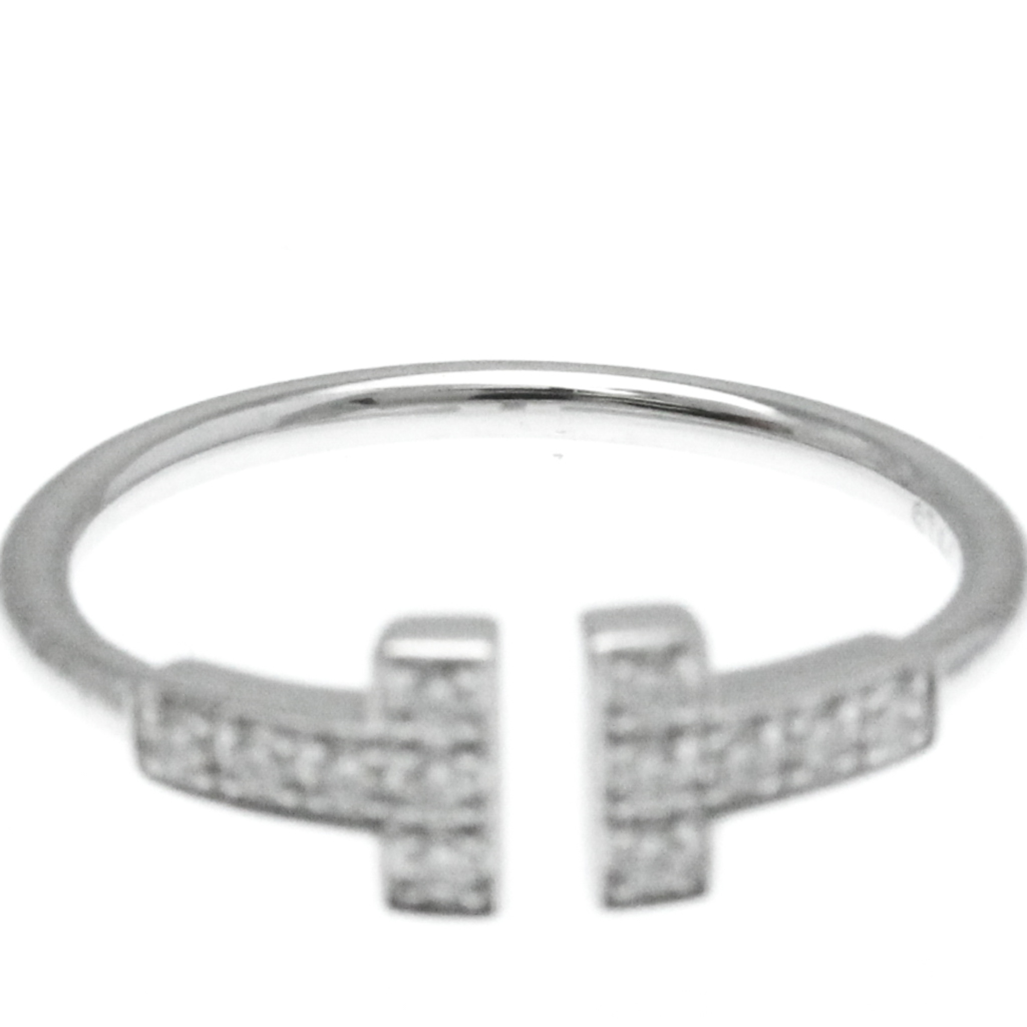 Tiffany T Wire Ring White Gold (18K) Fashion Diamond Band Ring Silver