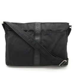 HERMES Acapulco Basas MM Shoulder Bag Nylon Leather Black