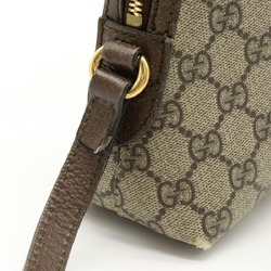 GUCCI Ophidia GG Supreme Sherry Line Small Shoulder Bag Pochette PVC Leather Beige Mocha Brown 499621