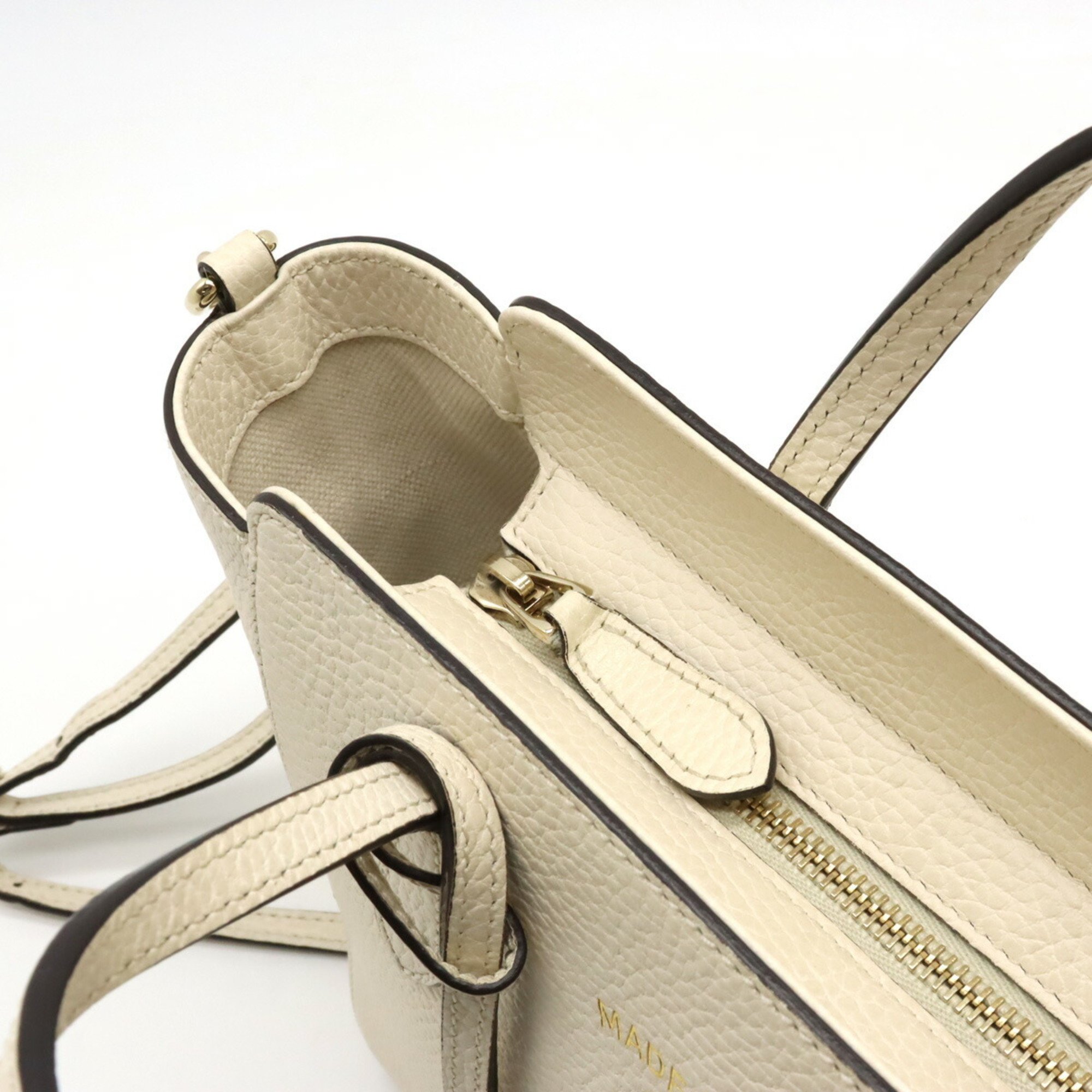 GUCCI Swing Bag Shoulder Leather Ivory 368827