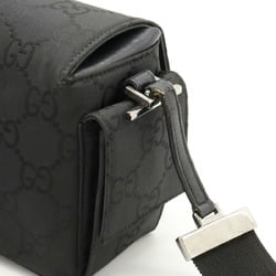 GUCCI GG nylon shoulder bag leather black 001.3278