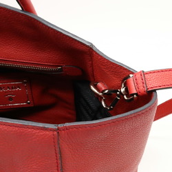 PRADA VITELLO PHENIX Tote Bag Shoulder Leather ROSSO Red Purchased at Domestic Outlet BN2795