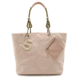 CHANEL No.5 Coco Mark Rope Tote Bag Shoulder Canvas Leather Light Pink A27208