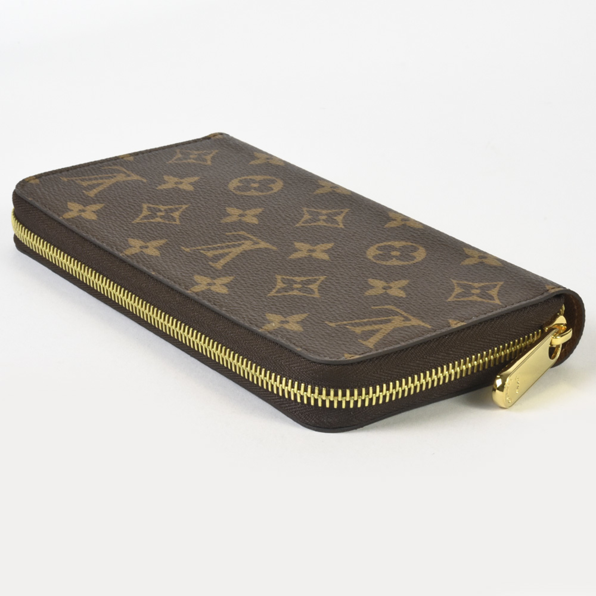 Louis Vuitton LOUIS VUITTON Zippy Wallet Round Monogram Canvas M42616 Brown RFID Women's IT62Q747SKY8