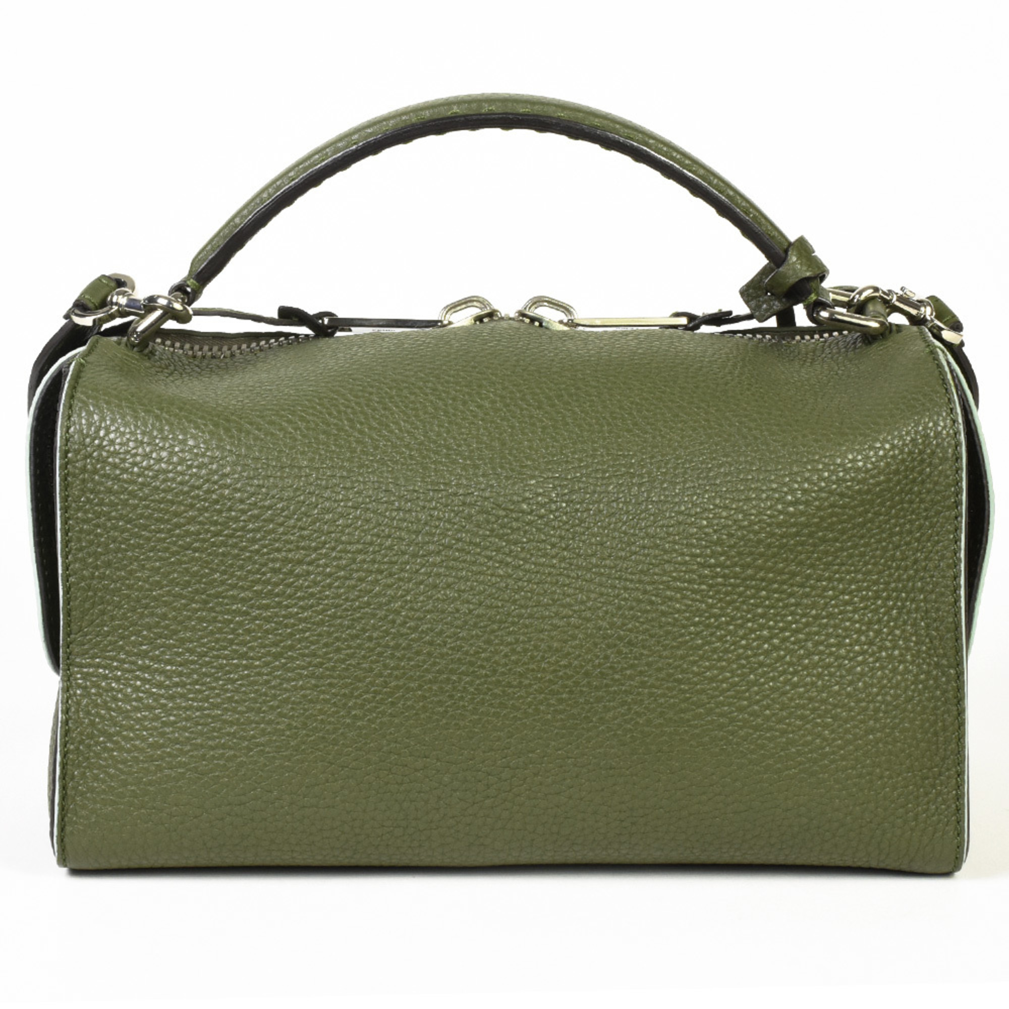 FENDI Selleria Ray Handbag with Shoulder Strap Leather 8BL137 Olive Green IT3CFBD1XYUW
