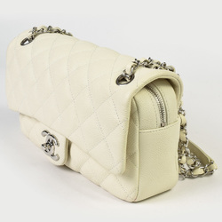 CHANEL Matelasse Shoulder Bag, Caviar Skin, Off-White, 8-digit, 20-series (manufactured in 2014) ITKNVA7GPAI0