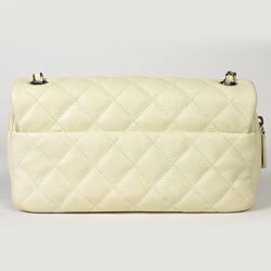 CHANEL Matelasse Shoulder Bag, Caviar Skin, Off-White, 8-digit, 20-series (manufactured in 2014) ITKNVA7GPAI0