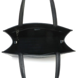 PRADA 2way Tote Shoulder Bag Leather Black 1BG382 Silver Metal Triangle