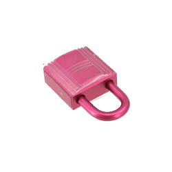 Hermes Cadena Key Set Padlock Monochrome Saw Pink Silver Lock
