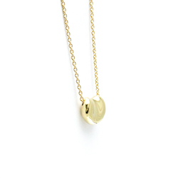 Tiffany Bean Yellow Gold (18K) No Stone Men,Women Fashion Pendant Necklace (Gold)