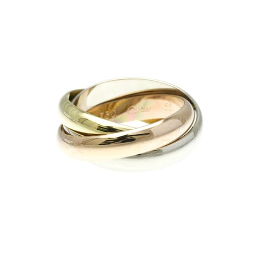 Cartier Trinity Pink Gold (18K),White Gold (18K),Yellow Gold (18K) Fashion No Stone Band Ring Gold
