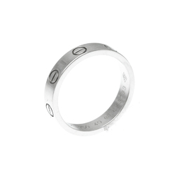 Cartier Love Mini Love Ring White Gold (18K) Fashion No Stone Band Ring Silver