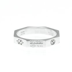 Gucci Octagonal Ring White Gold (18K) Fashion No Stone Band Ring Silver