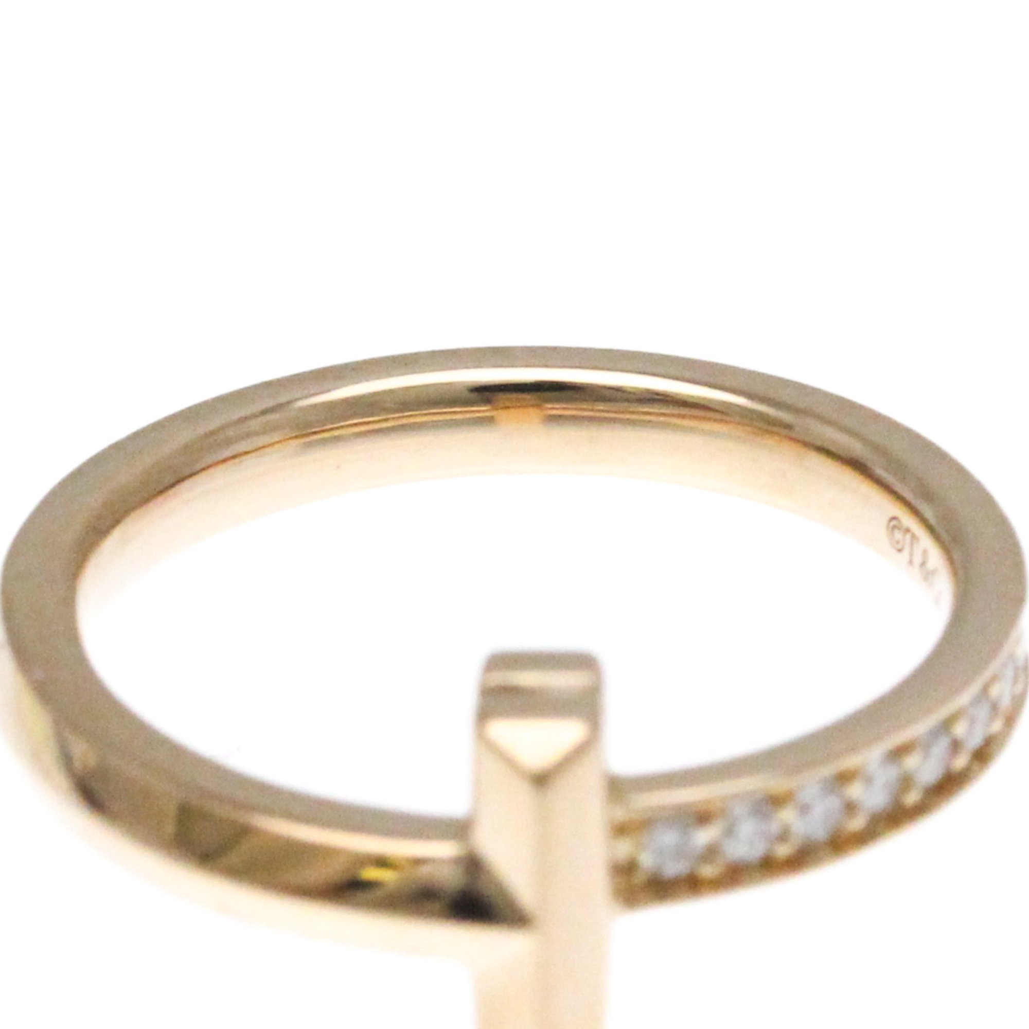 Tiffany T One Narrow Diamond Ring Pink Gold (18K) Fashion Diamond Band Ring Pink Gold